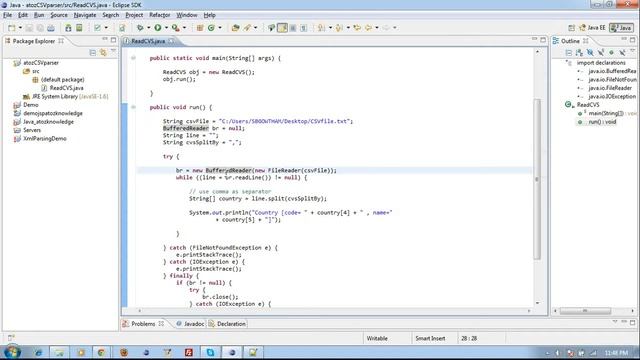 33.How to parse a CSV file in java tamil