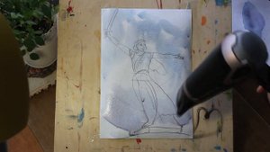 "Родина мать" (акварельный мастер-класс для средней группы 8-9лет)