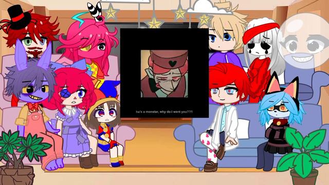 реакция цифрового цирка на психоняшек, и психоняшки тоже реагируют на себя😘🎪🎭🥰🥰 смотреть онлайн