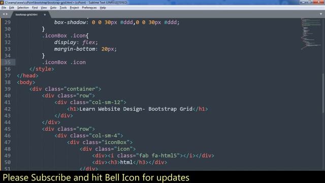 Grid System in Bootstrap | csPoint web designing tutorials смотреть онлайн