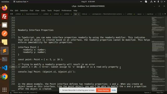 Typescript Tutorial #33  Readonly Interface Properties TypeScript