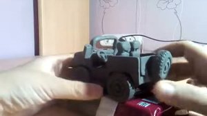 Джип из пластилина