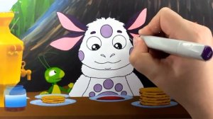 ЛУНТИК | Блинчики | Раскраска для детей | Как раскрасить Лунтика