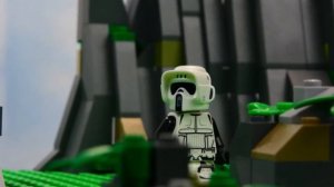 Grogu VS. Scout Trooper (in Lego)