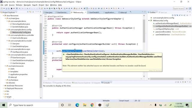Spring Security 5 - Securing a Rest Application using UserDetailsService of Spring Security смотреть онлайн