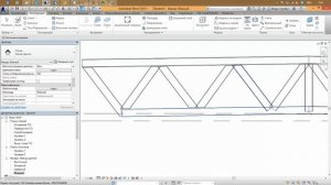 Соединение раскосов с поясами в Revit