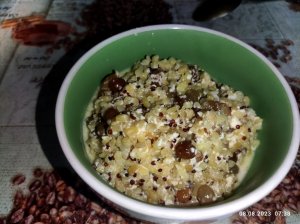 Булгур с киноа на молоке и изюмом в мультиварке. Каша просто волшебная