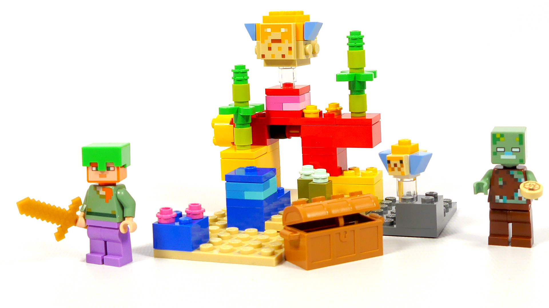 Собираем LEGO Minecraft 21164  Коралловый риф  | Обзор и сборка конструктора Лего