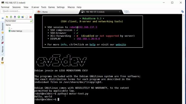 EV3 Python: Set up an SSH connection from the EV3 to the computer смотреть онлайн