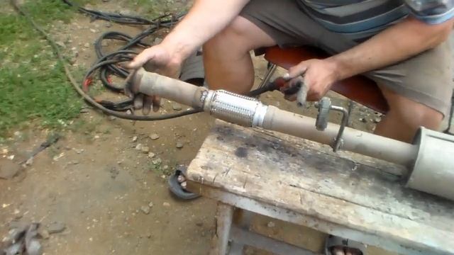 Замена гофры глушителя на примере фиат добло 1.6 бензин.