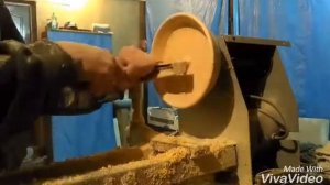 Изготовление деревянной тарелки на токарном станке