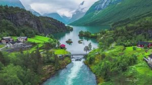 Norway AMAZING Beautiful Nature with Relaxing Music and sound, 4k nature Relaxation film