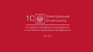 1С-Отчетность_ Не найден сертификат руководителя в системном хранилище сертификатов