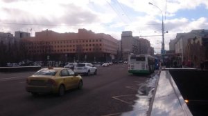 Москва Краснопресненская от метро до набережной (2017.03.31)