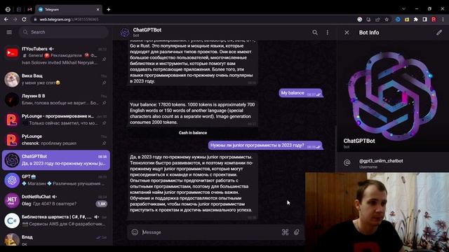 ChatGPT Боты В Telegram / ChatGPT Отвечает На Вечные Вопросы Про IT смотреть онлайн