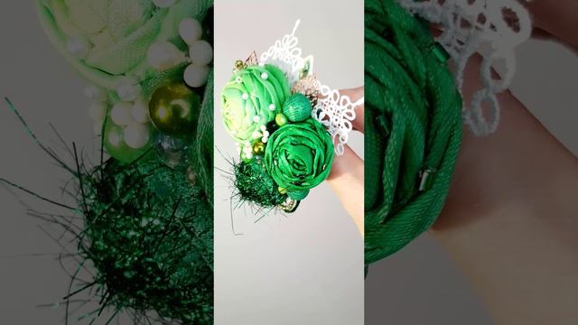 Брошь Весенняя зелень