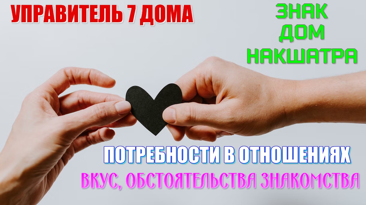 Управитель 7 дома отношений в знаке, доме, накшатре. Потребность в отношениях и типаж партнёра