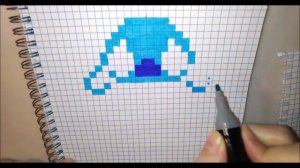 СТИЧ по клеточкам в тетради! #32 - #pixelart.  How to simply draw STITCH.