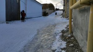 Село Анди. Зимние забавы детей.