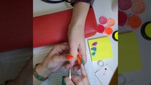 Дизайн ногтей! Френч неоновыми пигментами!?