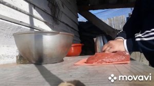 Готовлю мясо по Кремлёвски в казане на костре.с картофелем