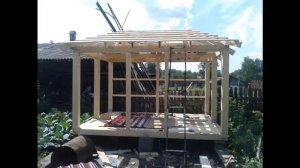 Беседка своими руками из дерева на даче