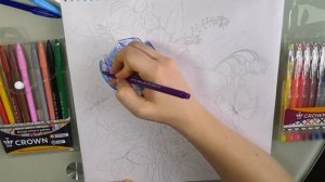 Рисую цветок капиллярными ручками. Мастер класс