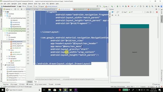 #4 Firebase Authentication Tutorial - Navigation Drawer