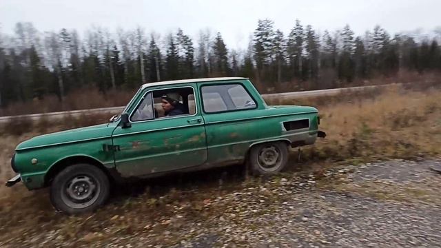 ЗАЗ 968 с двигателем ВАЗ. Езда по песчаной местности. смотреть онлайн