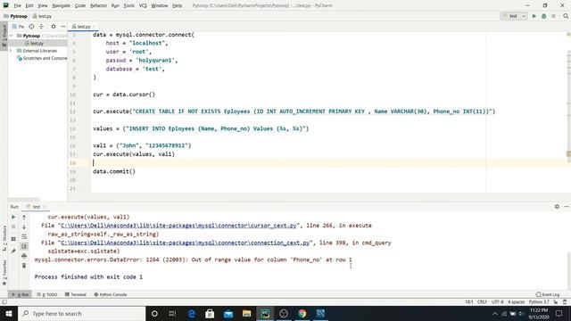 Using DATABASE with Tkinter | Create Table and Populate Table [2020] Ep 12