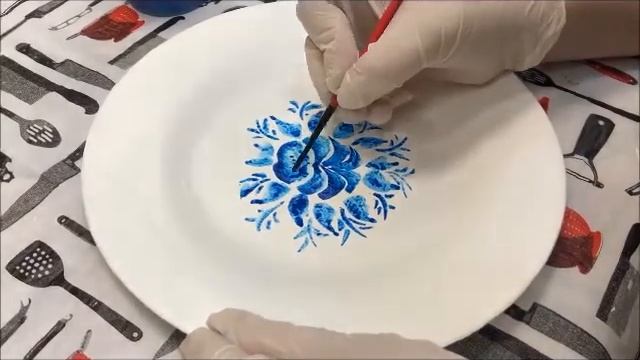 Гжельская роспись смотреть онлайн