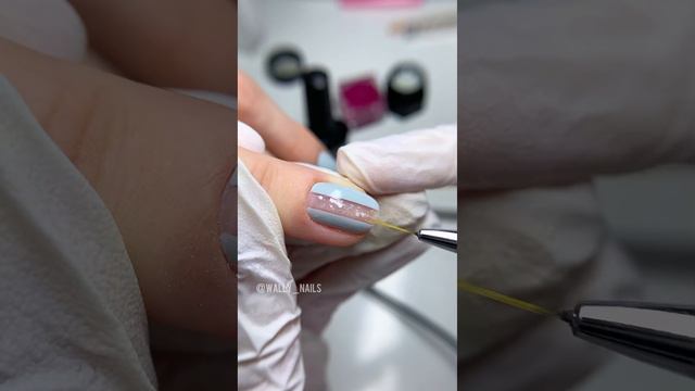 Красивый дизайн маникюра на короткие ногти😍 #маникюр #дизайнногтей #nails #nailart #покрытиеногтей