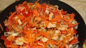 Кабачки, фаршированные курицей и грибами