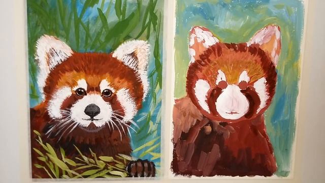 Красная панда//Как нарисовать смотреть онлайн