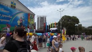 Анапа большой хоровод . Песня про Краснодарский край поют дети. 01.06.02017г.