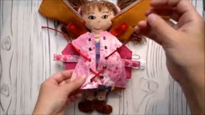 Кукла из фетра с разными застежками