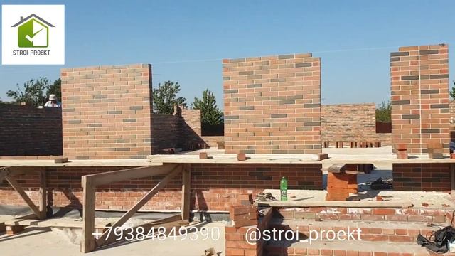 Строительство дома площадью 144м2 в стиле Л.Райта (стиль прерий) в Краснодарском крае. смотреть онлайн