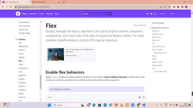 Bootstrap utilities display flex and grid | Bootstrap tutorials in Hindi | #webdevelopment