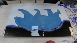 Картина из эпоксидной смолы с подсветкой