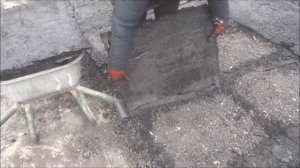 Демонтаж старого кровельного пирога с помощью отбойного молотка МОП 2 Ливны