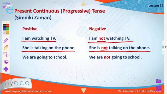 Elementary Lesson 17: Present Continuous Tense┃MyECO