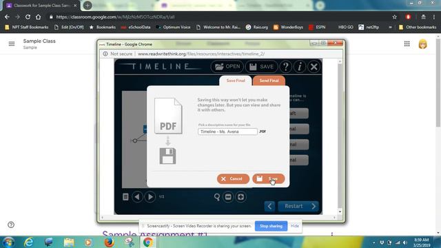 Save Timeline as PDF and Upload to Google Classroom смотреть онлайн