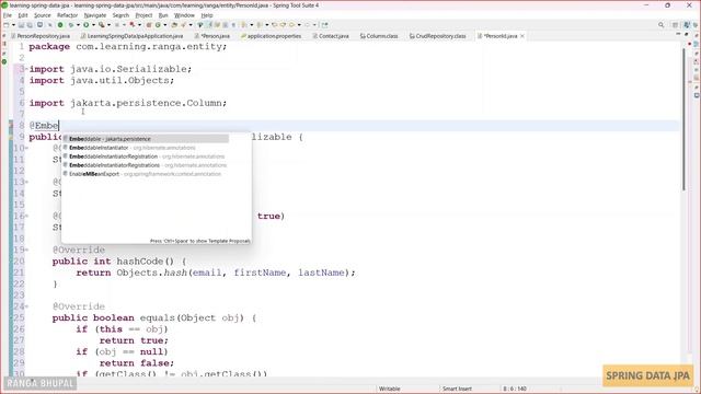 SPRING DATA JPA – 012 CUSTOM ID / EMBEDDED ID - #SPRING_DATA_JPA #SPRING_BOOT_3X смотреть онлайн