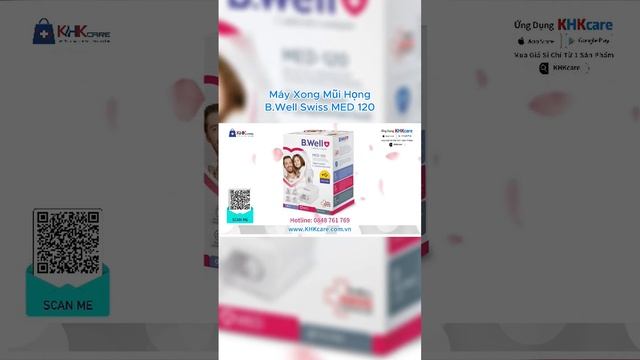 B.Well Swiss MED120 Máy Xông Mũi Họng Thụy Sĩ- Bán hàng cùng KHKcare.com.vn #KHKcare #BWell #máyxôn