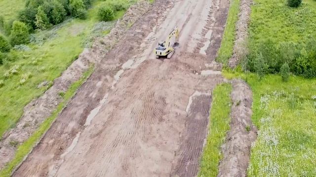 47news: видео с воздуха, прокладка дороги в деревню Козарево смотреть онлайн