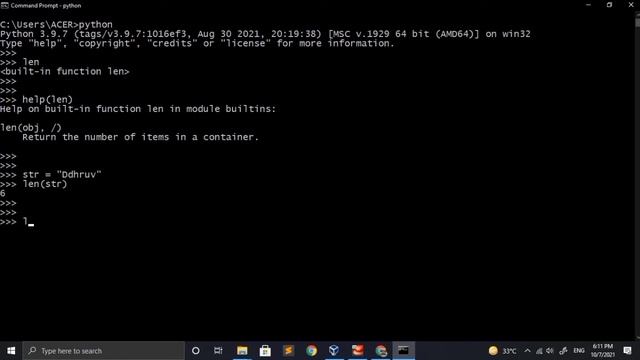 Len() Function || Usage of it || Len function with For Loop  #python3 #python #programming
