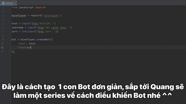 Minecraft Join Bot Tutorial from Python - Mineflayer Tutorial - Minecraft Python Hacking #4