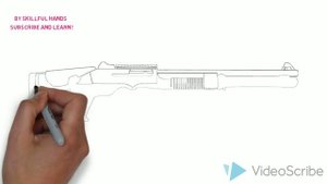 How to Draw a shotgun Benelli m1014 / Как нарисовать Дробовик Benelli m1014