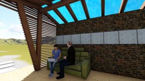 Дизайн беседки в современном стиле.