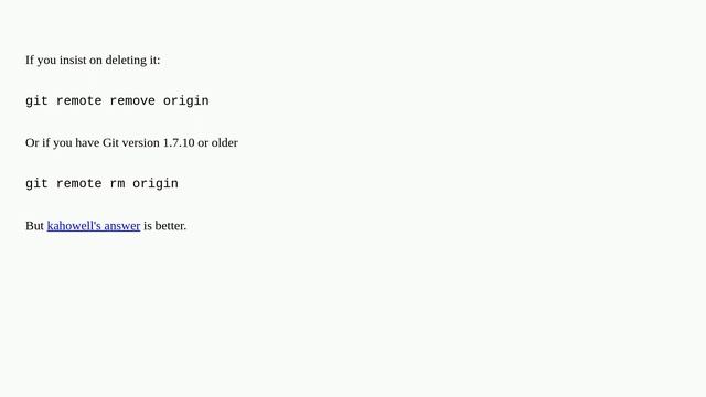 How to remove remote origin from a Git repository смотреть онлайн